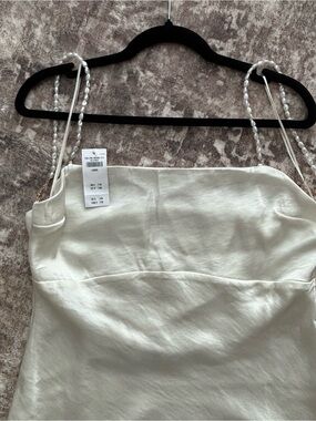 NWT A&F Elegant Cream Satin Spaghetti Strap Top